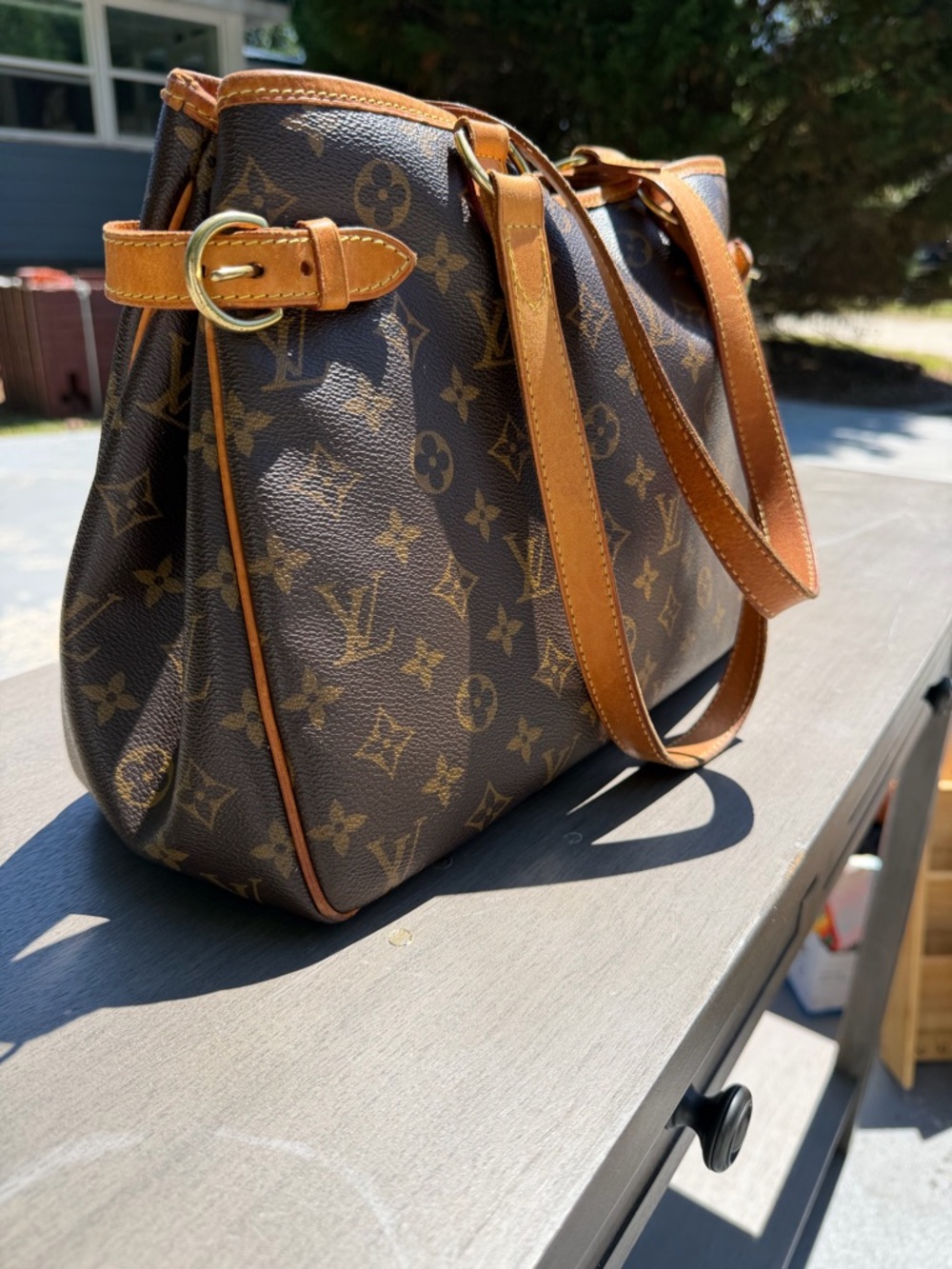 Louis Vuitton Monogram Canvas Shoulder Bag in Brown and Tan - Picture 2 of 6